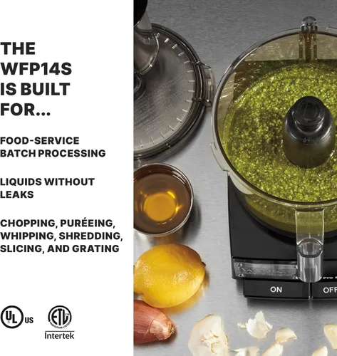 Miniatura 2 de Waring Procesador de alimentos comercial, capacidad de 3.5 cuartos de galón, motor de 1 caballo de fuerza, picador de verduras para cocinas