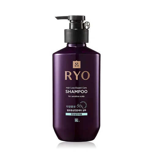 RYO - Champú experto en fuerza capilar para cuero cabelludo sensible, limpieza hipoalergénica, cuidado calmante, alivio de la picazón por sequedad y