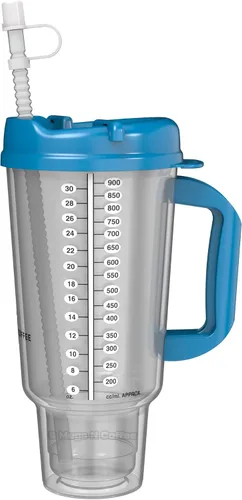 Miniatura 8 de Mugs N Coffee Taza de viaje de 32 onzas – Taza de hospital azul oscuro para bebidas frías – Aislamiento de doble pared, sin BPA, resistente a fugas