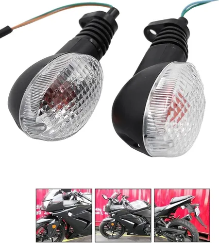 Miniatura 7 de motoparty Señales de giro de motocicleta para KAWASAKI EX250R NINJA 250R KLX250S KLX250SF VN650 Vulcan S Luz Indicadora Intermitente