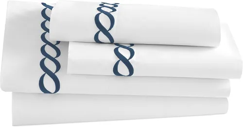 Miniatura 8 de Kassatex Standard Catena Bedding Collection - Juego de fundas de almohada, color blanco