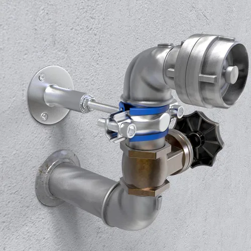Miniatura 3 de TAISHER 3 piezas de acero inoxidable 304 para montaje en pared de montaje en techo, soportes de tubería ajustables, abrazadera de soporte de correa