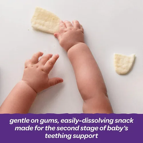 Miniatura 6 de Happy Baby Organics - Bocadillos para bebés, obleas suaves para la dentición, sin gluten y veganas, arándanos y zanahoria morada, 12