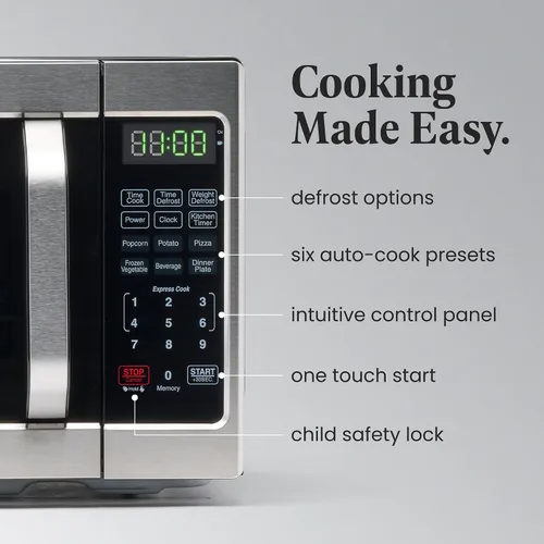 Miniatura 7 de Farberware Microondas para encimera de 700 vatios y microondas de encimera de 700 vatios, 0.7 pies cúbicos - Horno microondas con iluminación LED