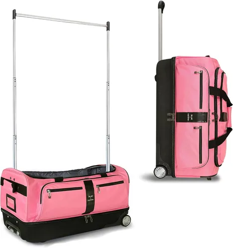 Travolution Dance Bag with Garment Rack, 28 Inch Rolling Duffel With Wheels, Ideal for Competitions & Travel, Easy-assembly Lightweight Aluminum