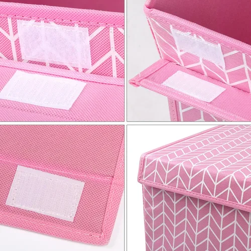 Miniatura 6 de Mayniu Caja grande de almacenamiento de juguetes para niñas y niños, resistente caja de juguetes organizadora con tapa para sala de estar, Rosa