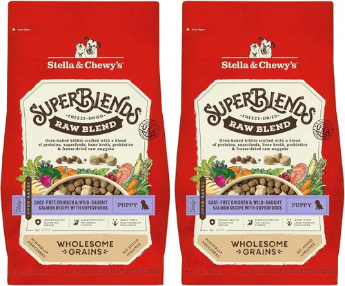 Miniatura 11 de Stella & Chewy's SuperBlends - Receta de mezcla cruda de granos saludables para cachorros, pollo sin jaula y salmón silvestre con superalimentos