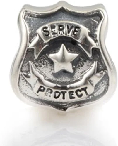 Miniatura 3 de ARTCHARM Abalorio de plata de ley 925 para servir y proteger el encanto de estilo europeo, Plata esterlina