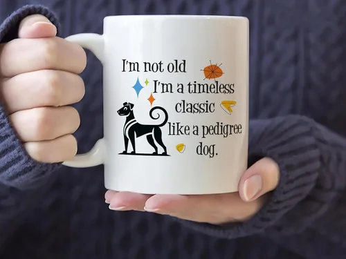 Miniatura 5 de Timeless Classic Pedigree Dog Coffee Cup Divertido regalo retro para los amantes del té Regalo de cumpleaños o día de la madre para mamá