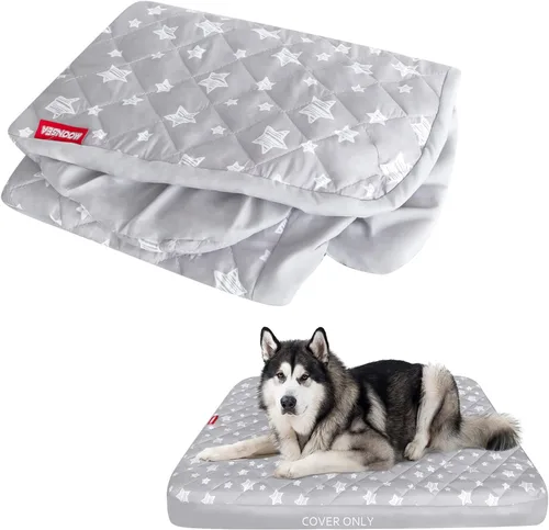 Miniatura 19 de Fundas impermeables de repuesto para cama de perro, lavables y fáciles de quitar, funda acolchada silenciosa para cama de mascotas, bonito estampado