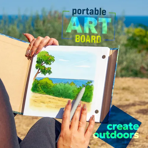 Miniatura 4 de Bloc de papel para acuarela, tapa dura magnética, papel de acuarela 100% algodón, prensa en frío de 200 GSM, 40 hojas sin ácidos, cuaderno