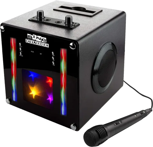 Miniatura 2 de Luces recargables de la máquina del karaoke del bluetooth y dos micrófonos, 5W (SINGCUBE01)