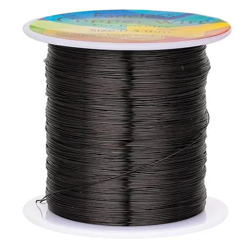 Miniatura 49 de Alambres de cobre resistentes al deslustre de 65.6 pies, alambre de cobre para electrocultura en jardinería, alambre de cobre de calibre 16, cables