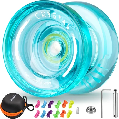 Miniatura 16 de MAGICYOYO Yo Yo de Cristal Profesional K2, Yoyo Responsivo para Niños de 8-12, Yo-yo de Plástico con Giro de Dedo para Trucos con Rodamiento No