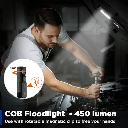 Miniatura 4 de WORKPRO Linterna de Pluma Recargable, Linterna UV de 365 nm con Luz Negra, Linterna LED de 450 Lúmenes Mini de Bolsillo, para Inspección, Trabajo