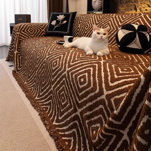 Miniatura 92 de ROOMLIFE Manta Funda Azteca Bohemia para Sofá, Decoración del Hogar Estilo Granja, Fundas de Sofá para Loveseat, Sofás de 2/3 Cojines, Apta