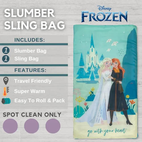 Miniatura 2 de Frozen 2 - Juego de 2 bolsas para dormir y bolsa de dormir y bolsa de dormir para niños, 46 pulgadas de largo x 26 pulgadas de ancho
