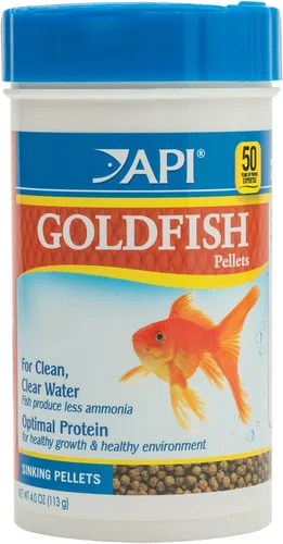 API Goldfish PELLETS - Contenedor de comida para pescado, 4 onzas, mediano, modelo: 833B