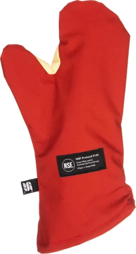 Miniatura 5 de San Jamar CTP15 Cool Touch - Manopla para horno con protección contra el calor de hasta 500 ° F, 15 pulgadas de longitud, color rojo