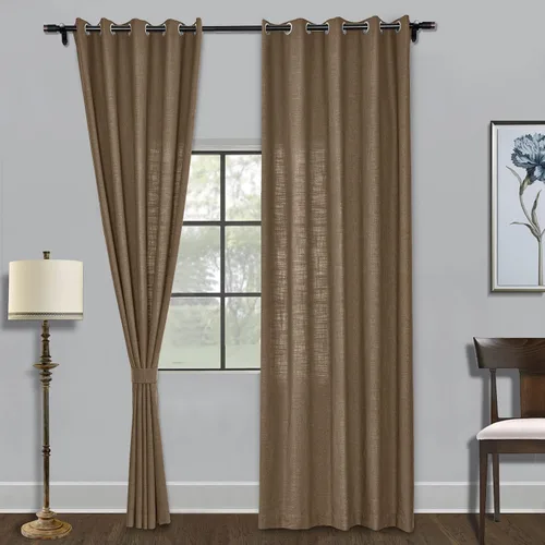 Miniatura 22 de Fcosie Cortinas de lino de 50 pulgadas de ancho x 63 pulgadas de largo, paneles de cortina filtrantes de luz, paneles de cortina con ojales