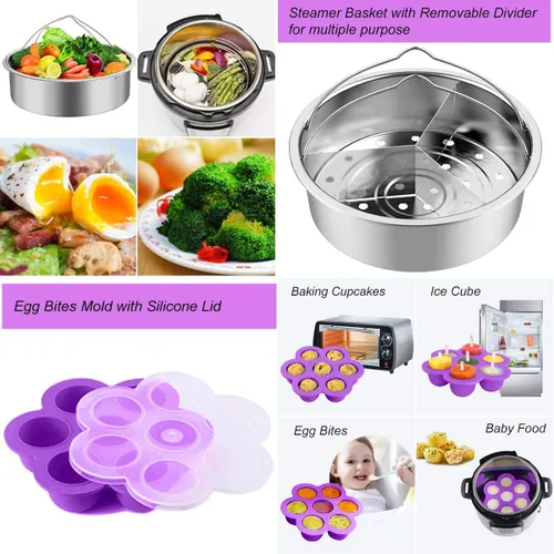 Miniatura 4 de Accesorios para olla instantánea, Sugaroom 100 piezas de accesorios para olla a presión, compatible con accesorios Instant Pot, cestas de vapor de 6