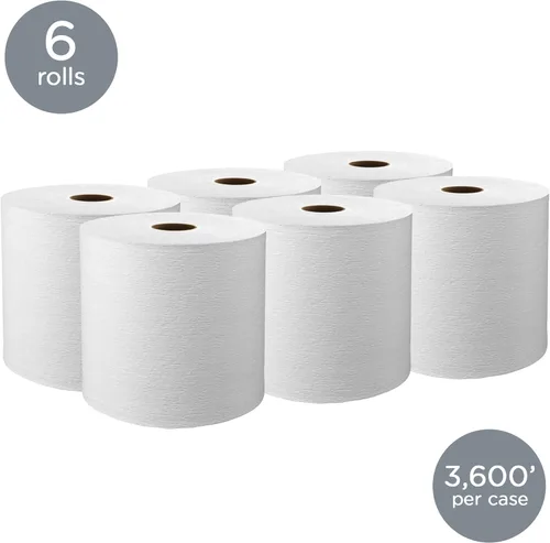 Miniatura 2 de Kleenex Professional Toallas universales de papel duro, a granel (11090), núcleo duro de 1.5 pies, bolsillos de absorción premium, blanco