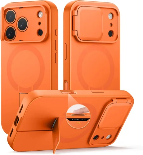 Miniatura 84 de SURITCH - Funda para iPhone 17 Pro Max con cubierta de control de cámara, cubierta para cámara y soporte ajustable, compatible con MagSafe, a prueba