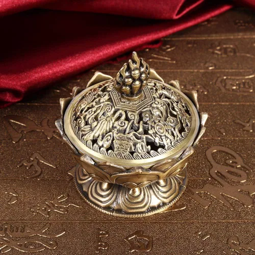 Miniatura 2 de Soporte para incienso, decoración de incienso de 2.7 x 2.8 in, incienso (bronce)