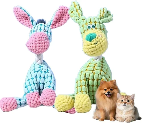 Miniatura 12 de KAMOJI 2026 Nuevos Juguetes para Perros, Bola de Perro Chirriante Recargable con Sonido Hablante, Juguetes de Felpa Indestructibles para Perros