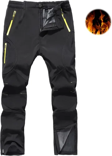 Miniatura 2 de Mens Ski Snow Waterproof Softshell Outdoor Hiking Velour Lined with Zipper Bottom Leg