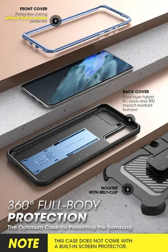 Miniatura 4 de SUPCASE Funda para Samsung Galaxy S21 Ultra con Soporte (Unicorn Beetle Pro), [Marco Frontal Integrado y Clip para Cinturón]