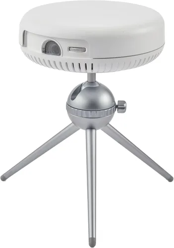 Miniatura 9 de iSpace2 Mini proyector inteligente, proyector portátil de 1080P con WiFi y Bluetooth, altavoz Bluetooth de 360°, trípode incluido, proyector de Gris