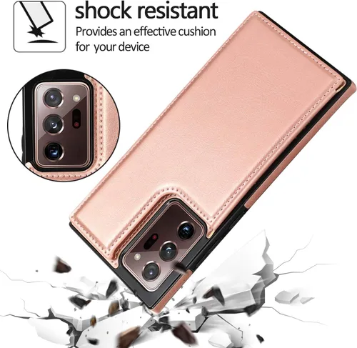 Miniatura 6 de Asuwish Funda compatible con Samsung Galaxy Note 20 Ultra Glaxay Note20 Plus 5G, protector de pantalla de vidrio templado, soporte para tarjetas