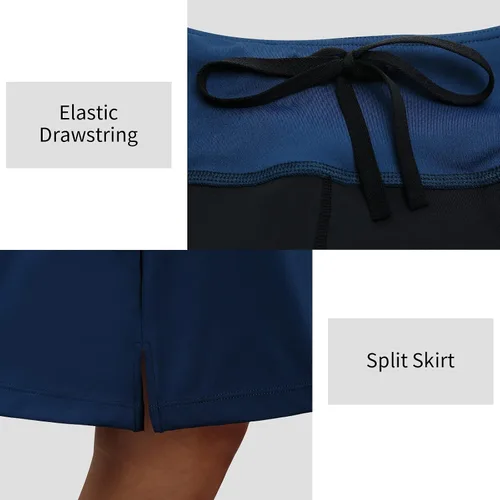 Miniatura 48 de ANIVIVO Faldas pantalón para mujer de 20 pulgadas de longitud a la rodilla, faldas deportivas de pickleball para tenis, golf y pickleball