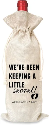 Bolsa de vino de regalo de anuncio de embarazo (1 pieza), regalos para mejores amigos, colegas, padres, madres, tíos, tías, abuelos, abuelas,