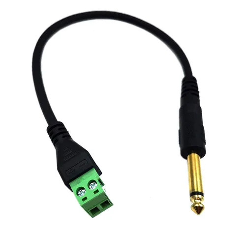 Miniatura 5 de Chapado en oro de 0.250 in 1/4 "estéreo TRS Audio Jack macho a 3 pines tornillo terminal hembra micrófono Balun convertidor sin soldadura Cable TRS