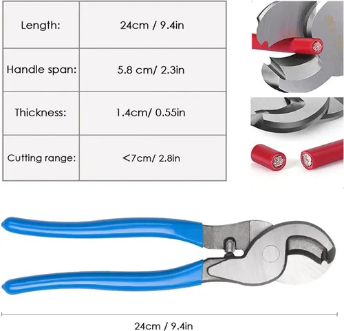 Miniatura 7 de Herramienta de prensado de orejetas de batería con 1 lengüeta de batería, 1 cortadores de cables, 60 terminales de cable de batería, 60 conectores