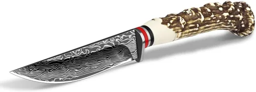 Miniatura 8 de Plys Cuchillo de hoja fija con funda de cuero, hecho a mano, acero inoxidable forjado, supervivencia, campamento, caza, táctico y cuchillo