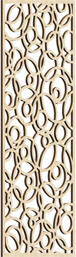 Miniatura 123 de Latrobe Paneles de pared decorativos de madera con calado, 9 3/8 pulgadas de ancho x 24 3/8 pulgadas de alto x 3/8 de alto, roble rojo rojo (Red Oak)
