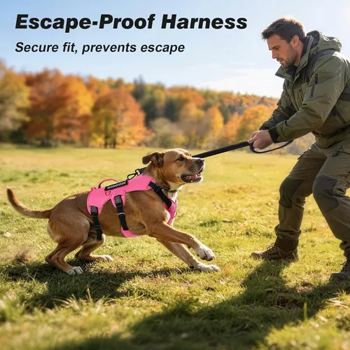 Miniatura 3 de WINGOIN Arnés para perro a prueba de escapes, arnés sin tirones para perros medianos, arnés reflectante ajustable con clip frontal para mascotas