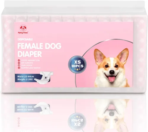 Miniatura 2 de Pañales desechables para perras, pañales para cachorros con cintura elástica ajustable para perras o gatos en celo, incontinencia, pañal