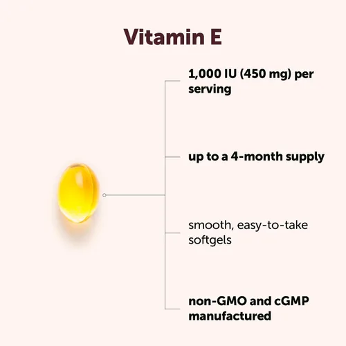 Miniatura 3 de Cápsulas blandas de vitamina E, 1200 IU, 240 unidades, promueve la piel, antioxidante e inmune, píldoras líquidas de aceite de vitamina E premium