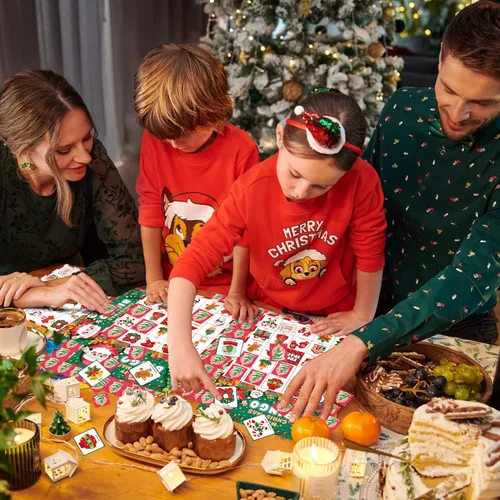 Miniatura 5 de OHOME Juegos de Navidad Bingo de Navidad para niños – 24 jugadores, manualidades de Navidad, actividades, regalos de fiesta para familias, regalos