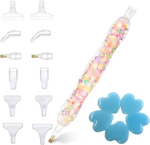 Miniatura 10 de Praise V Do Kit de herramientas de accesorios de taladro de pintura de diamante, 5D hecho a mano con diamantes para taladro, puntas de lápiz Rojo