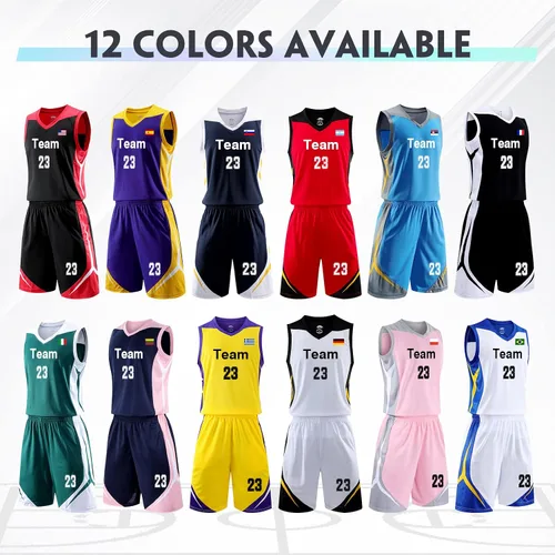 Miniatura 5 de Uniforme de baloncesto personalizado con cualquier nombre y número de equipo, camiseta de baloncesto personalizada para niños y hombres