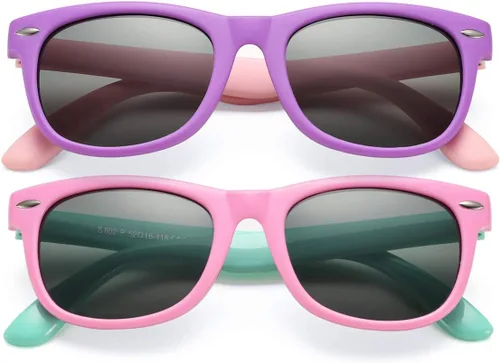 Miniatura 34 de Lentes de sol polarizados de goma elastómero termoplástico (TPEE) flexible, para niñas y niños de 3 a 9 años