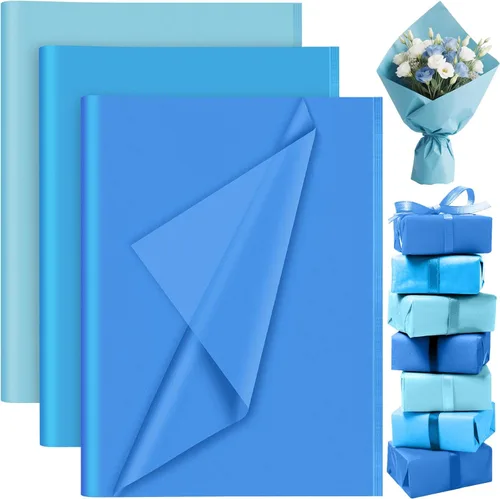 Miniatura 9 de PLULON 60 hojas de papel de seda marrón a granel, hojas de papel de seda para envolver regalos, papel de seda para embalaje, para regalos