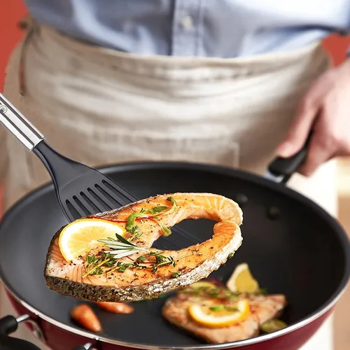 Miniatura 3 de Tenta Kitchen Juego de espátulas ranuradas de acero inoxidable, juego de espátulas de huevo y pescado para utensilios de cocina antiadherentes