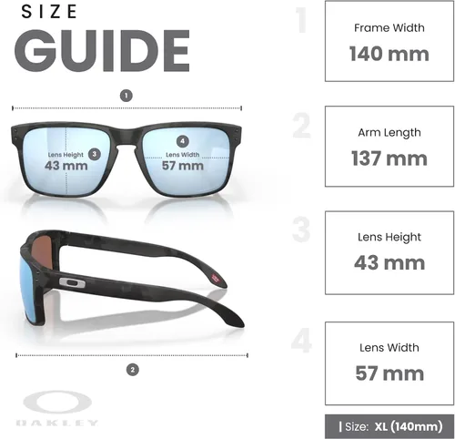 Miniatura 4 de Oakley Holbrook OO9102 - Gafas de sol cuadradas para hombre + paquete con correa + paquete con kit de gafas de diseñador iWear