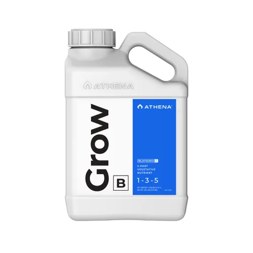 Athena Blended Grow B | Fertilizante líquido vegetativo para hidroponía y suelo | Alimento vegetal para crecimiento en etapa vegetal | NPK 1-3-5 | 1